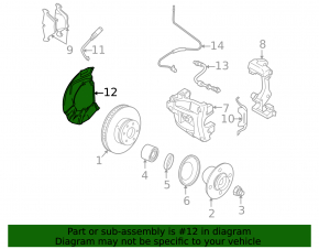 Кожух тормозного диска передний правый BMW X3 E83 03-10