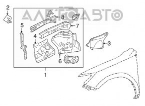 Стакан со стойкой левый Toyota Camry v50 12-14 usa