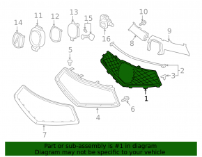 Сетка решетки радиатора grill Acura MDX 17-20 рест