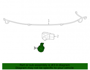 Inel de montare senzor parcare bara spate Lexus GX460 14-19 negru