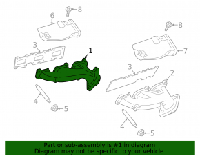 Коллектор выпускной правый Ford Mustang mk6 15-17 3.7,ржавый