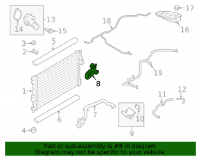 Патрубок охлаждения верхний Ford Escape MK3 13-19 2.5