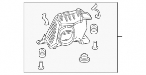 Нижняя крышка корпуса воздушного фильтра Honda CRV 15-16 2.4
