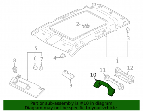 Ручка потолка задняя левая VW Tiguan 18-22 серая