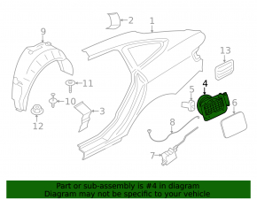 Корпус лючка бензобака BMW 3 GT F34 14-19