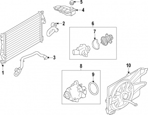 Radiator de răcire apă Ford Escape MK3 14-19 2.5