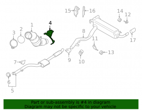 Кронштейн катализатора BMW X3 G01 20-24 2.0T