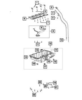 Щуп масляный Jeep Grand Cherokee WL 22-26 PHEV