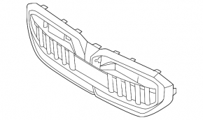 Решетка радиатора grill BMW 5 G60 24-26 M sport