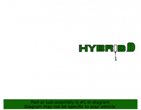 Эмблема HYBRID крыло переднее левое Toyota Prius 20 04-09