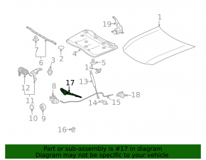 Накладка замка капота пластик Lexus GS300 GS350 GS430 GS450h 06-07