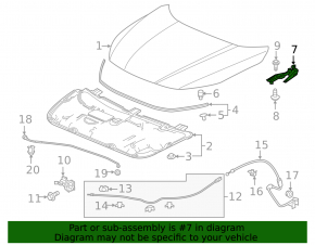 Петля капота правая Honda Insight 19-22