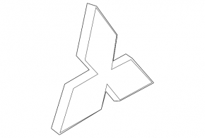 Эмблема двери багажника Mitsubishi Outlander 07-13