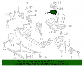 Подушка КПП Porsche Macan 15-26 3.0T, 3.6T