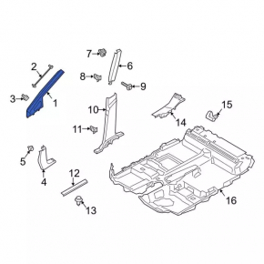 Накладка передней стойки левая Ford Transit Connect MK2 13-17 сер