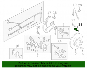 Датчик ABS задний правый VW Passat b8 16-19 USA