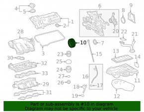 Шкив коленвала Lexus RX450h 16-22 2GR-FXS