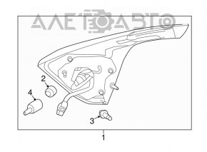Фонарь внутренний дверь багажника правый Nissan Murano z52 19-24