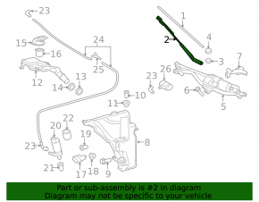 Поводок дворника левый Audi A4 B8 08-16