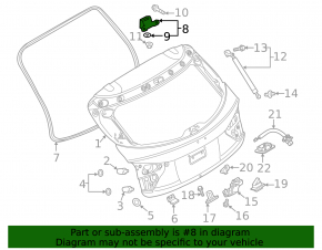 Петля двери багажника левая Mazda3 MPS 09-13