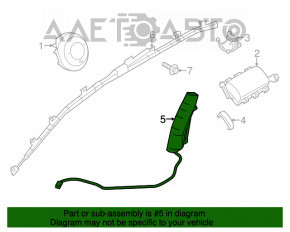 Подушка безопасности airbag переднего правого сиденья Mazda 3 14-18 BM