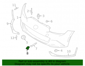 Заглушка буксиривочного крюка переднего бампера Mazda MX-5 16-25