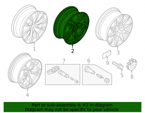 Диск колесный R21x8,5J BMW X3 G01 22-24 718M стиль