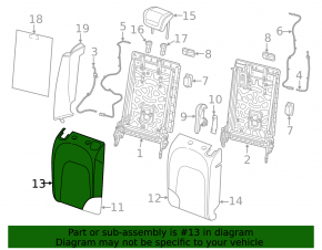 Spătarul scaunelor din spate, al doilea rând, dreapta, Audi Q5 80A 21-24, piele gri, mecanic