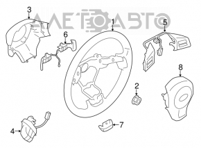 Кнопки управления на руле нижние левые Subaru Forester 14-16 SJ