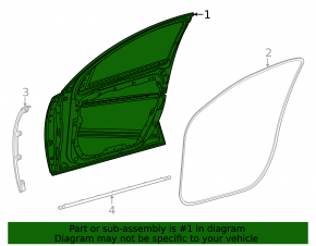 Дверь голая передняя левая Mercedes W167 GLE 350 450 20-26