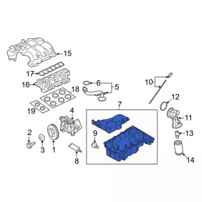 Поддон двигателя Ford Explorer 13-19 3.5 T35PDED тип 1
