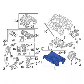 Поддон двигателя Ford Explorer 13-19 3.5 T35PDED тип 1