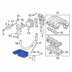 Поддон двигателя Ford Explorer 13-19 3.5 T35PDED тип 1