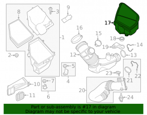 Резонатор воздушный BMW 5 G30 17-23 2.0Т