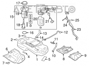 Топливный бак Subaru Impreza 17-23 GK