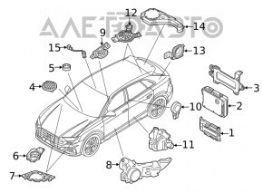 Динамик в торпеде центральный Audi Q7 16-23 Bose