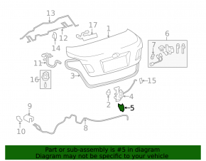 Крюк замка крышки багажника Toyota Camry v40