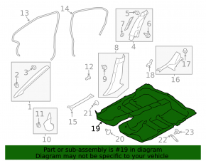 Покрытие пола Subaru Impreza 17-23 GK АКПП