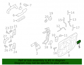 Заглушка внешней ручки передняя левая Ford Explorer 11-19 структура