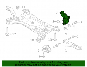 Цапфа со ступицей передняя правая Ford Escape MK3 13-19
