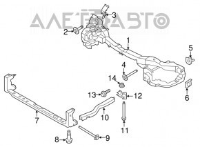 Ranforsare subcadru față stânga Ford Escape MK3 13-19 ruginită