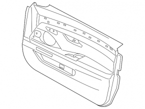 Capacul usii, cartela frontala dreapta BMW 5 F10 11-16 piele Dakota albă