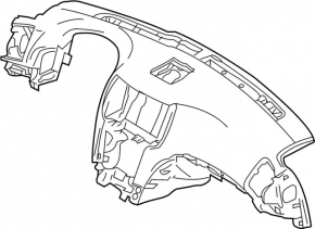 Торпедо передняя панель без AIRBAG Infiniti G25 G35 G37 4d 06-15 без навигации