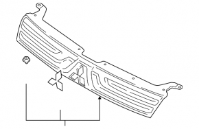 Grilă radiator Mitsubishi Outlander 14-14 ES, GT, SE