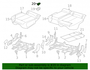 Mufă Isofix pentru scaunul spate Audi Q5 80A 18-24, gri