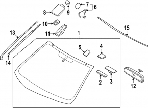 Suport ornament parbriz stânga Hyundai Ioniq 5 22-24
