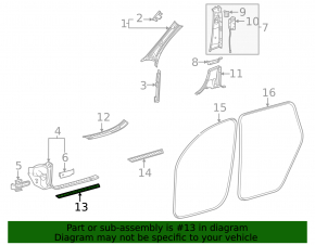 Накладка порога наружная передняя левая Mercedes W167 GLE 350 450 20-26 хром с подсветкой, царапины, вмятина