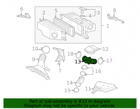 Воздухоприемник Toyota Highlander 01-07