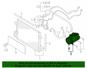 Компрессор кондиционера VW Beetle 12-16 1.8T, 2.0T