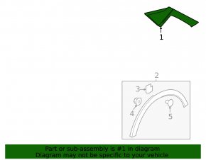 Накладка заднего крыла левая Chevrolet Bolt EUV 22-23